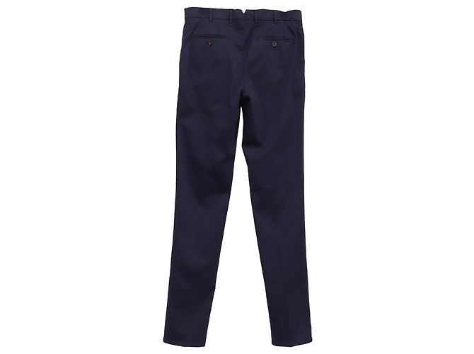 Pantaloni in Gabardine Brunello Cucinelli in Cotone Blu Navy - vista 2