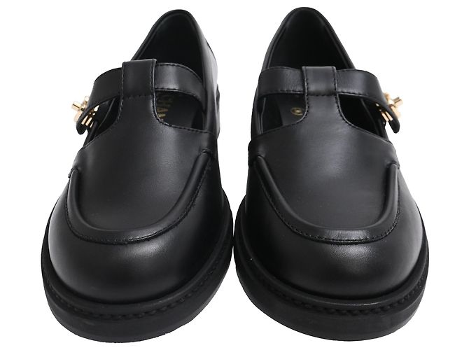 Timeless Mocassini Chanel CC Turnlock in pelle di vitello nera Nero - vista 2