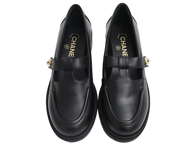 Timeless Mocassini Chanel CC Turnlock in pelle di vitello nera Nero - vista 5