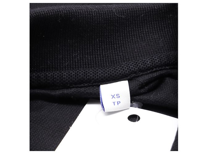 Polo de algodón negro con logo bordado de Burberry - vista 5