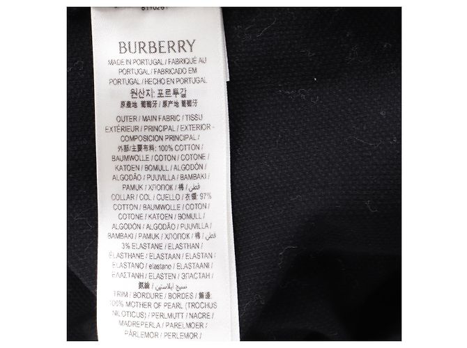 Polo de algodón negro con logo bordado de Burberry - vista 6