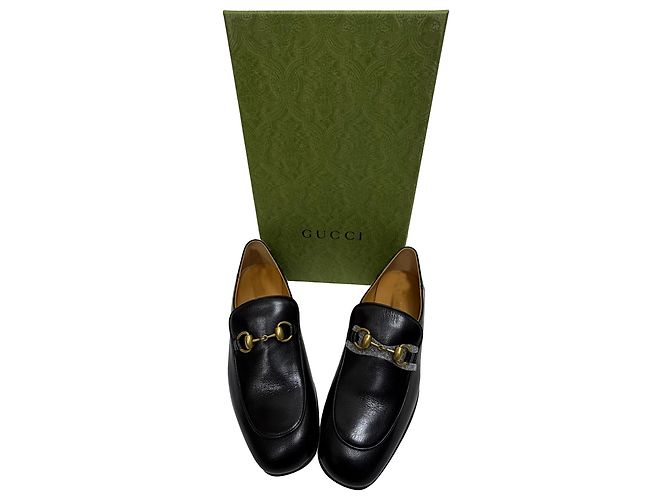 Mocassini Gucci Horsebit in pelle nera Nero - vista 8