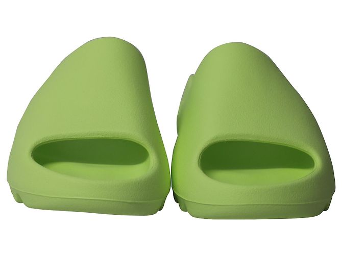 Adidas Yeezy Slides in plastica verde brillante - vista 2