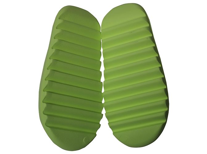 Adidas Yeezy Slides in plastica verde brillante - vista 6