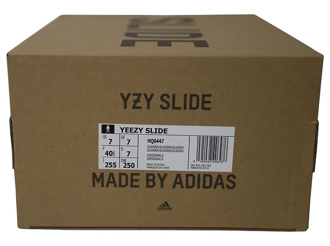 Adidas Yeezy Slides in plastica verde brillante - vista 7