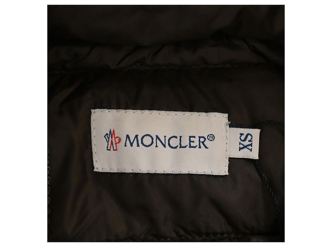 Jaqueta de down em nylon e lã verde Moncler com malha contrastante e acolchoada - vista 5