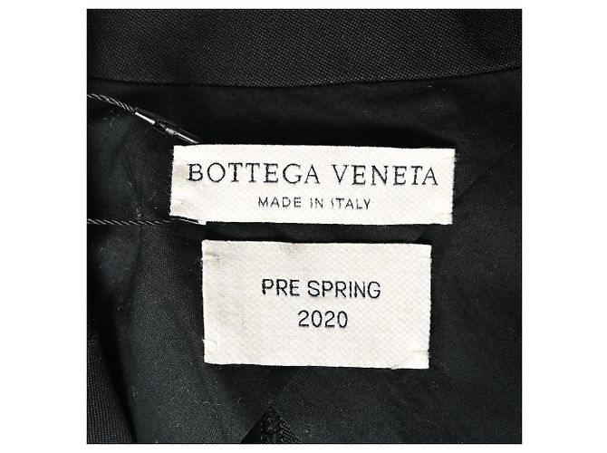 Mono Tuxedo con Solapa en Algodón Negro de Bottega Veneta - vista 4