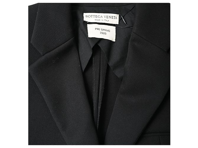Mono Tuxedo con Solapa en Algodón Negro de Bottega Veneta - vista 5