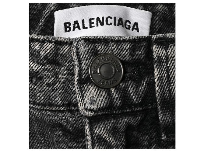 Gonna Midi Balenciaga in Denim Grigio - vista 4