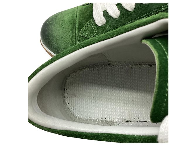 Baskets Prada Sport à bout capuchon en daim olive Vert Vert olive - vue 10