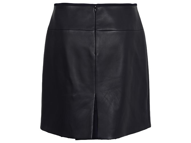 Falda Mini Hermès en Cuero Negro - vista 3
