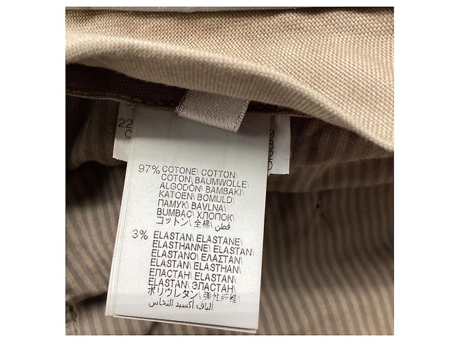 Pantaloni dritti in cotone beige Brunello Cucinelli - vista 4