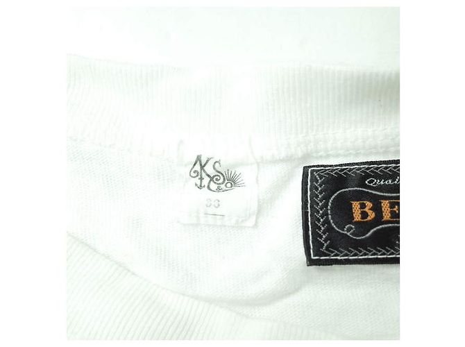 Autre Marque KAPTAIN SUNSHINE × BEAMS PLUS Camiseta de Manga Larga de Algodón West Coast Blanco - vista 3