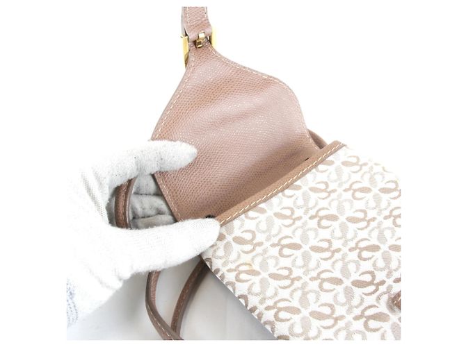 Sac à épaule mini Anagram Repeat de Loewe Beige - vue 10