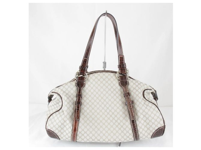Céline Borsa Boston in tela beige Celine - vista 2