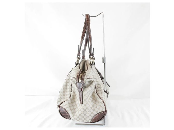 Céline Borsa Boston in tela beige Celine - vista 3