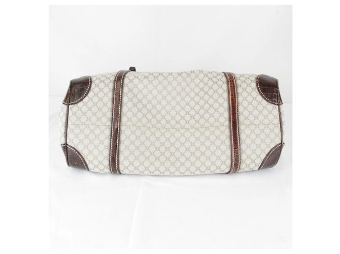 Céline Borsa Boston in tela beige Celine - vista 7
