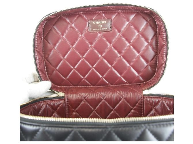 Borsa Vanity in Agnello Nero Chanel - vista 12