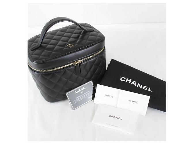 Borsa Vanity in Agnello Nero Chanel - vista 15