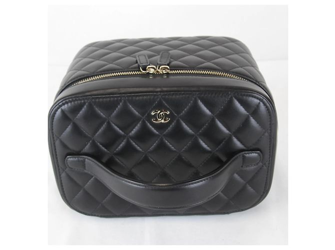 Borsa Vanity in Agnello Nero Chanel - vista 8