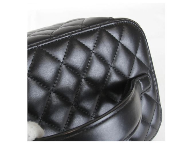 Borsa Vanity in Agnello Nero Chanel - vista 9