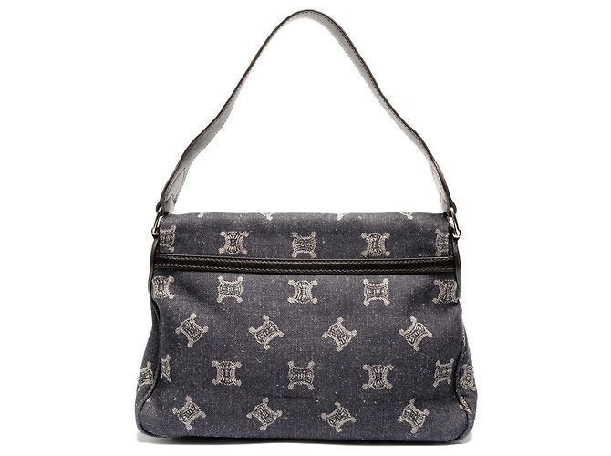 Céline Bolso de Hombro de Denim Macadam de Celine Azul marino - vista 2