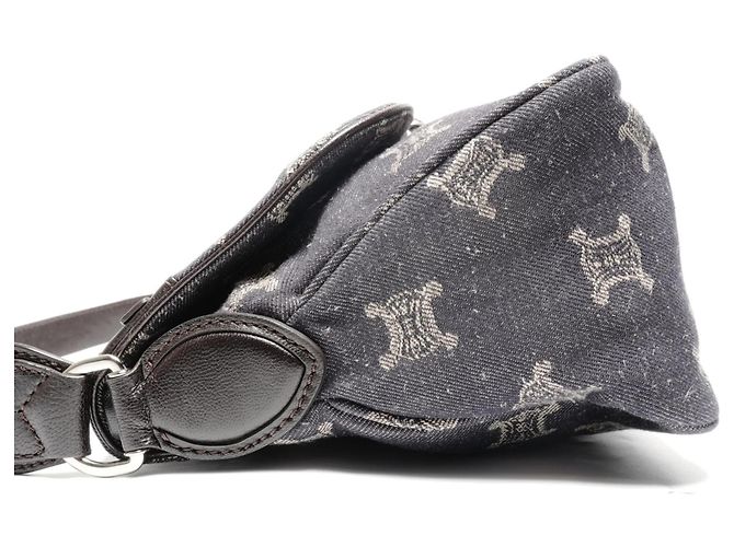 Céline Bolso de Hombro de Denim Macadam de Celine Azul marino - vista 3