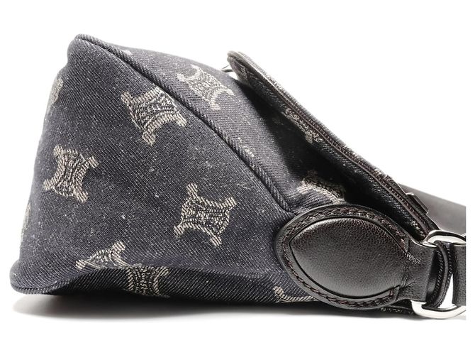 Céline Bolso de Hombro de Denim Macadam de Celine Azul marino - vista 4