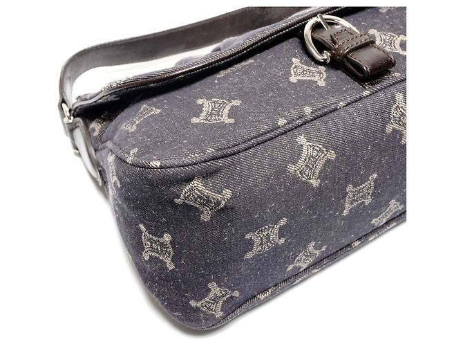 Céline Bolso de Hombro de Denim Macadam de Celine Azul marino - vista 5