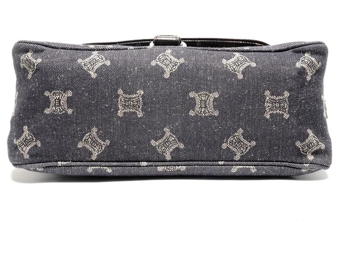 Céline Bolso de Hombro de Denim Macadam de Celine Azul marino - vista 7
