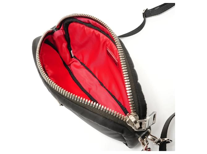 Borsa a Spalla in Nylon Prada Nero - vista 11