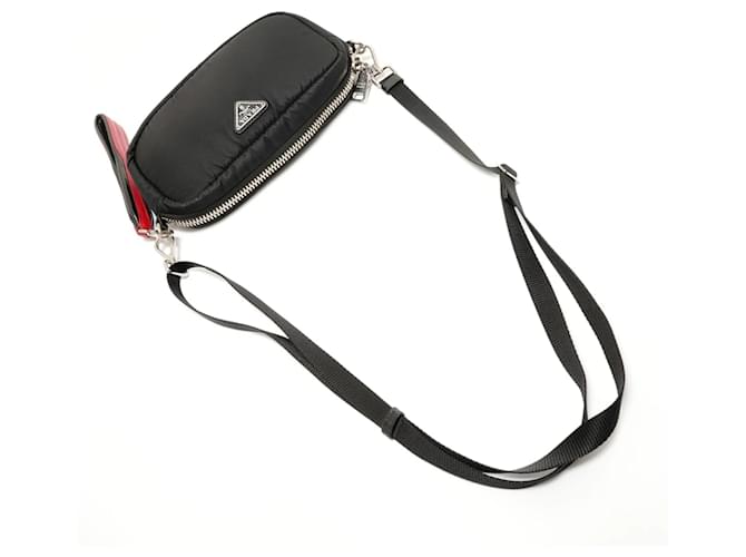 Borsa a Spalla in Nylon Prada Nero - vista 8