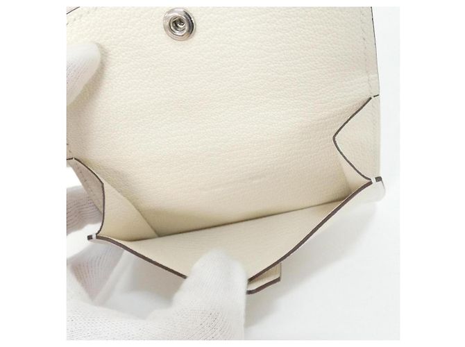 Mini billetera Bearn de Hermès Blanco - vista 4