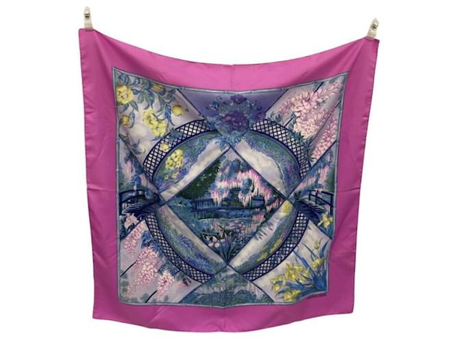 Foulard in seta multicolore Hermès Carre 90 - vista 3
