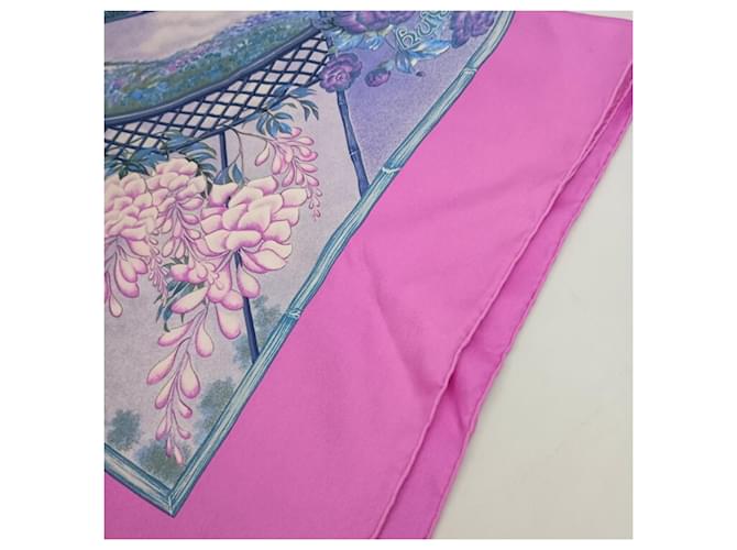 Foulard in seta multicolore Hermès Carre 90 - vista 4