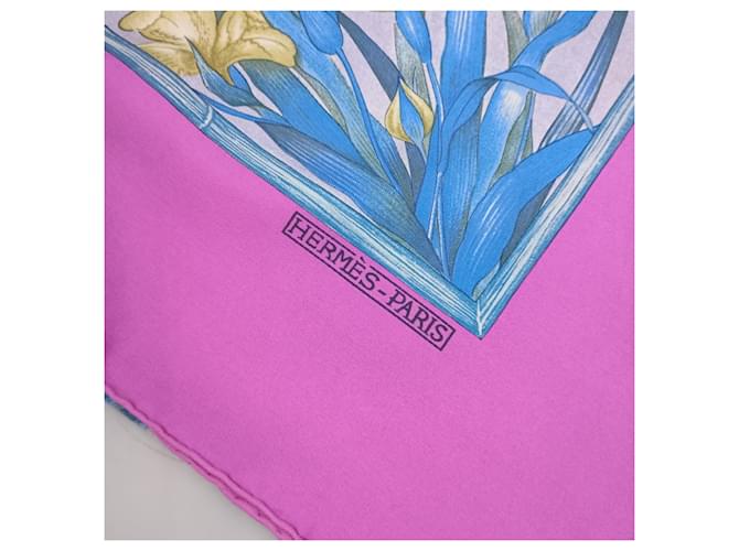 Foulard in seta multicolore Hermès Carre 90 - vista 5
