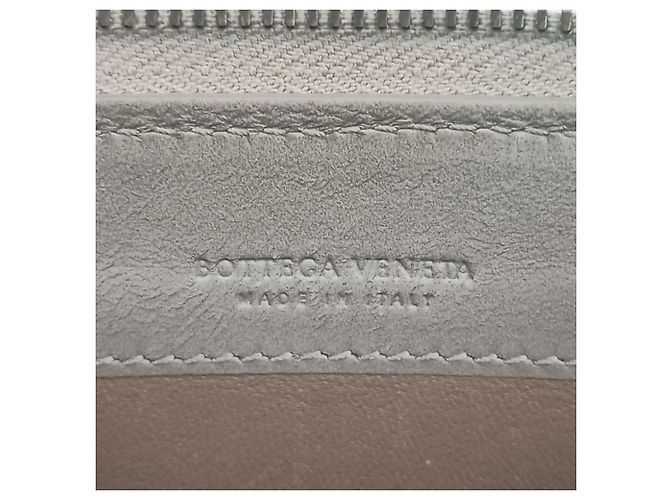 Graue Leder Langbörse von Bottega Veneta Braun - Ansicht 10
