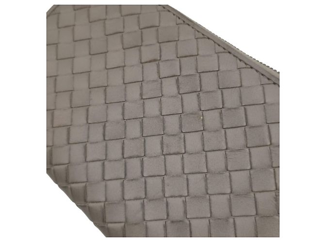 Graue Leder Langbörse von Bottega Veneta Braun - Ansicht 5