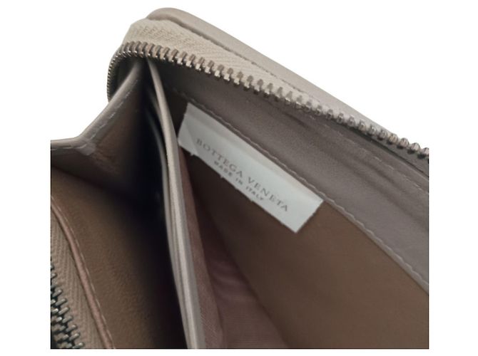 Graue Leder Langbörse von Bottega Veneta Braun - Ansicht 9
