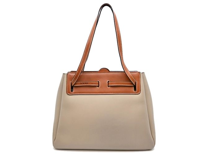 Borsa a spalla in pelle Loewe Lazo per donna Beige Grigio - vista 2