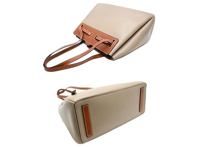 Borsa a spalla in pelle Loewe Lazo per donna Beige Grigio - vista 3