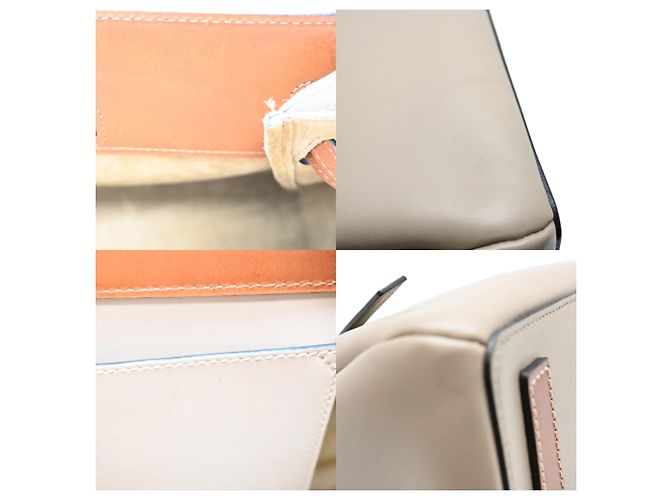 Borsa a spalla in pelle Loewe Lazo per donna Beige Grigio - vista 7
