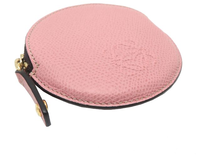 Monedero de cuero para mujer Loewe Anagram Rosa - vista 3