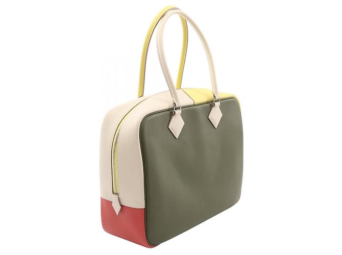 Borsa Hermès Plume 32 Arlequin Multicolore Cachi - vista 2