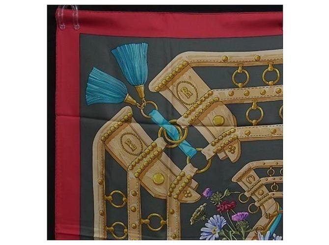 Großer mehrfarbiger Seidenschal von Hermès Mehrfarben - Ansicht 2