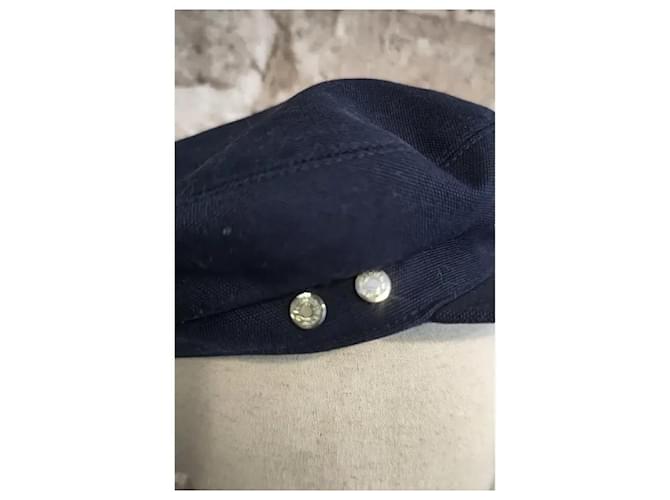 Cappellino Hermès Cabourg blu navy cotone - vista 2