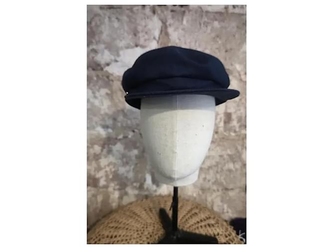 Cappellino Hermès Cabourg blu navy cotone - vista 3