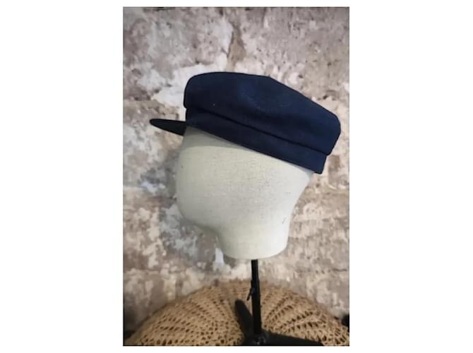 Cappellino Hermès Cabourg blu navy cotone - vista 4
