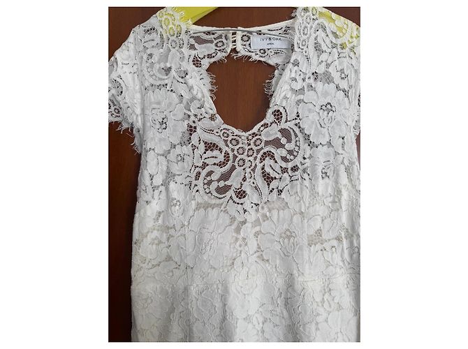 Autre Marque Ivy & Oak Vestido de Encaje Blanco Ivy & Oak - vista 2
