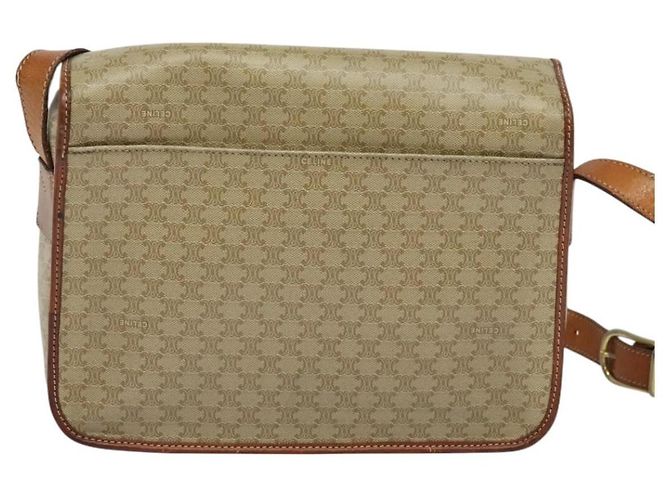 Céline Celine Vintage Macadam Canvas and Leather Beige - vue 2